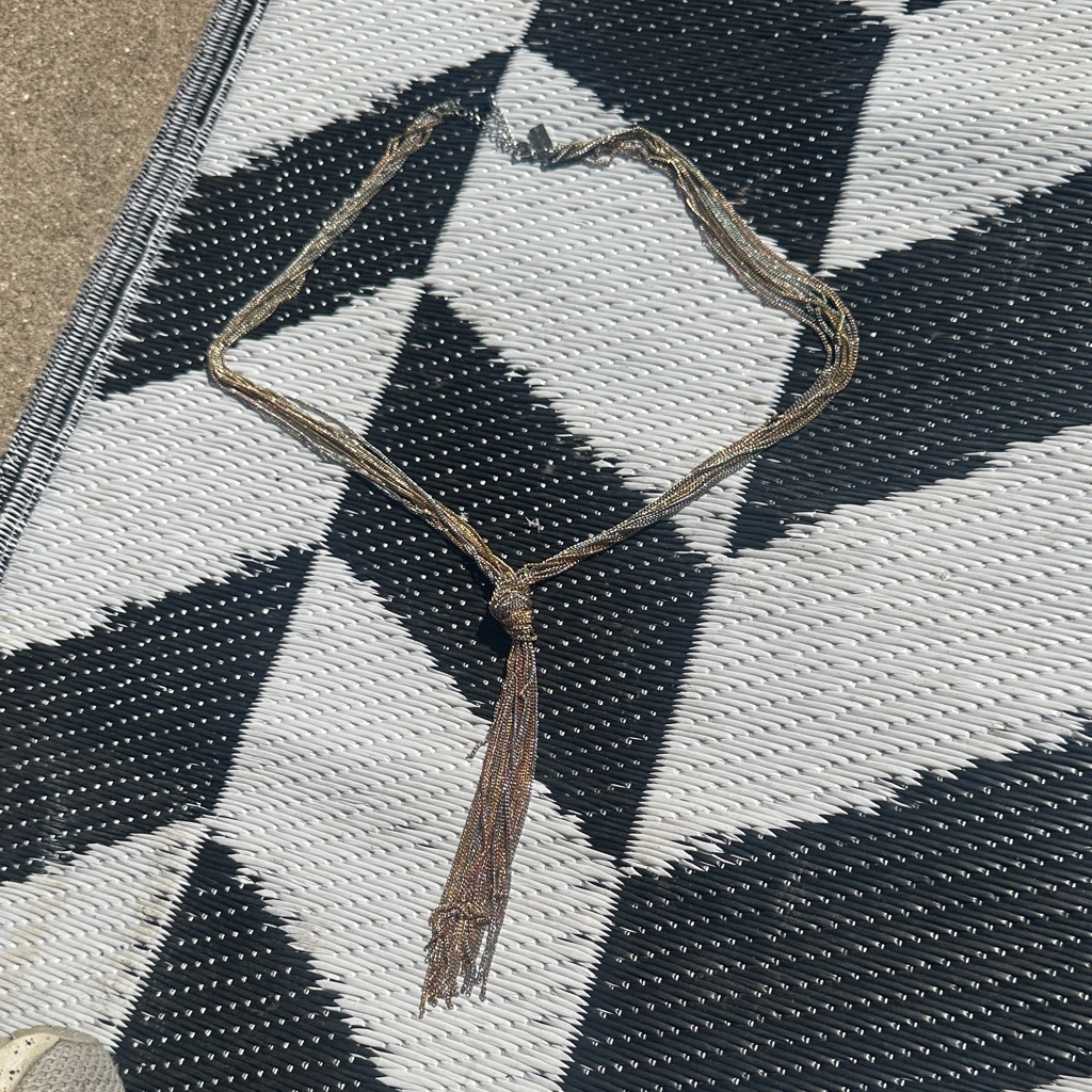 The Limited Gold Multi-Strand Knotted Tassel Necklace 12$